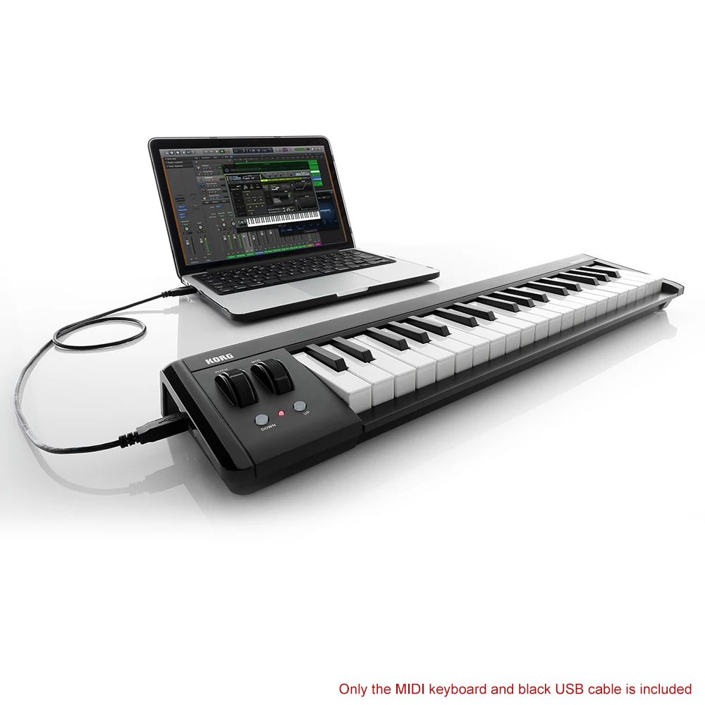 Компактный USB MIDI-контроллер с клавиатурой KORG microKEY2-37 37 клавиш совместим iPhone iPad Mac