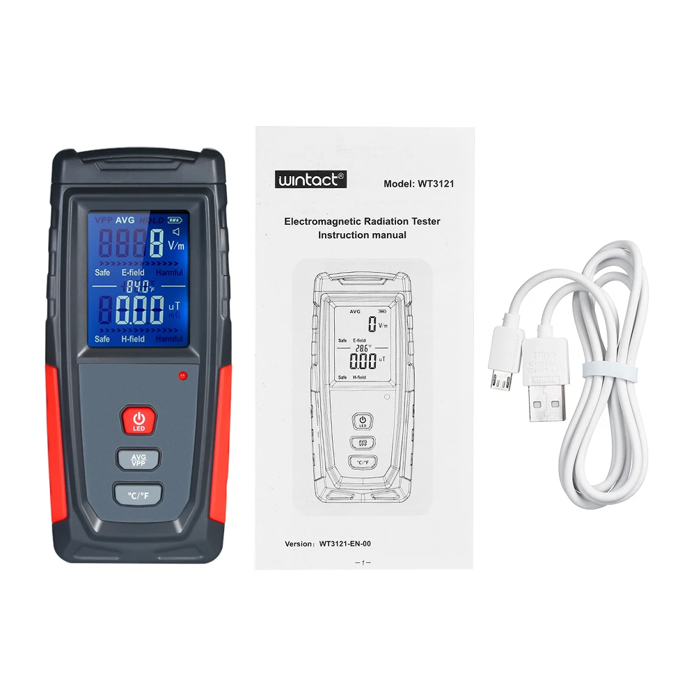 

High Precision Handheld Mini Digital LCD EMF Tester Electromagnetic Field Radiation Detector Meter Dosimeter Tester Counter