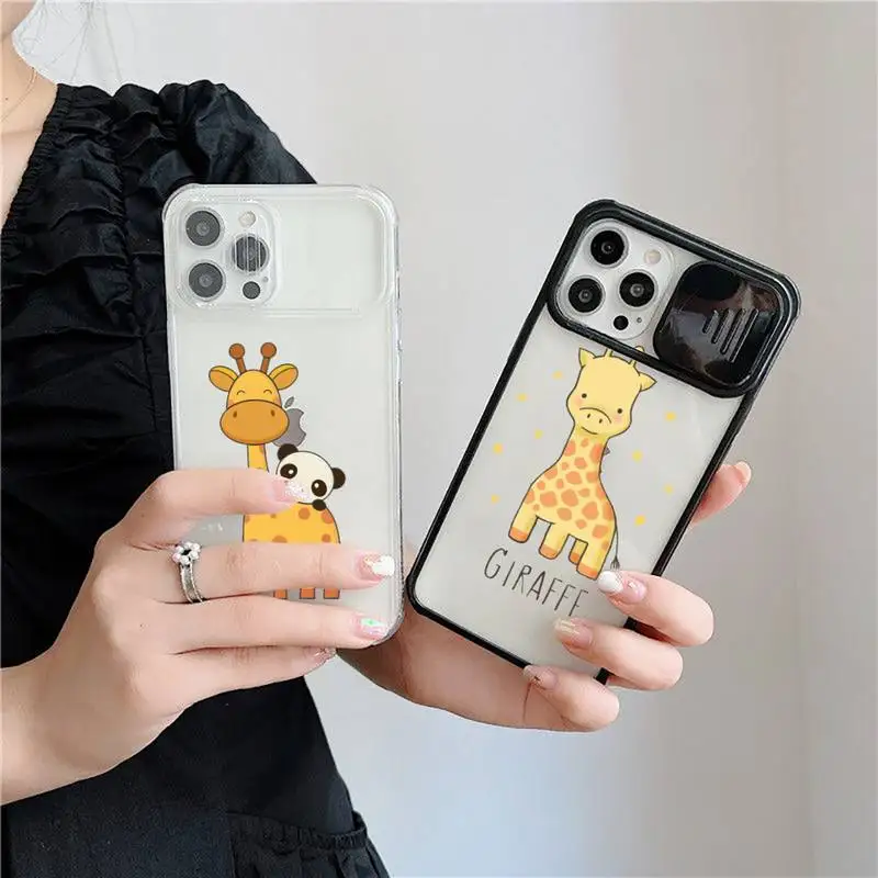

giraffe creativity painting animal Phone Case For iPhone 7 8 11 12 X XS XR MINI Pro Max Plus Slide Camera Lens Protection
