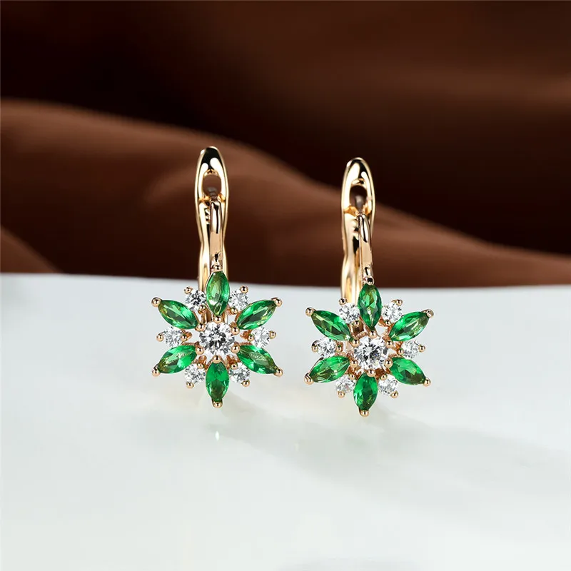 Разноцветные серьги в виде цветов радуги с кристаллами очаровательные свадебные