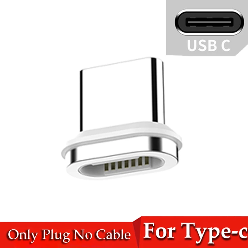 Only Type C Plug Магнитный кабель USB type-C для huawei p30 pro samsung a50 a70 3A mi cro usb шнур для быстрой зарядки и передачи данных для Red mi note 8 mi 9 9t - Цвет: Only Type C Plug