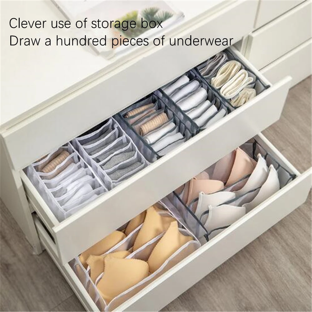 

Foldable socks underwear drawer storage box compartmental drawer closet wardrobe storage box scarf socks storage bag