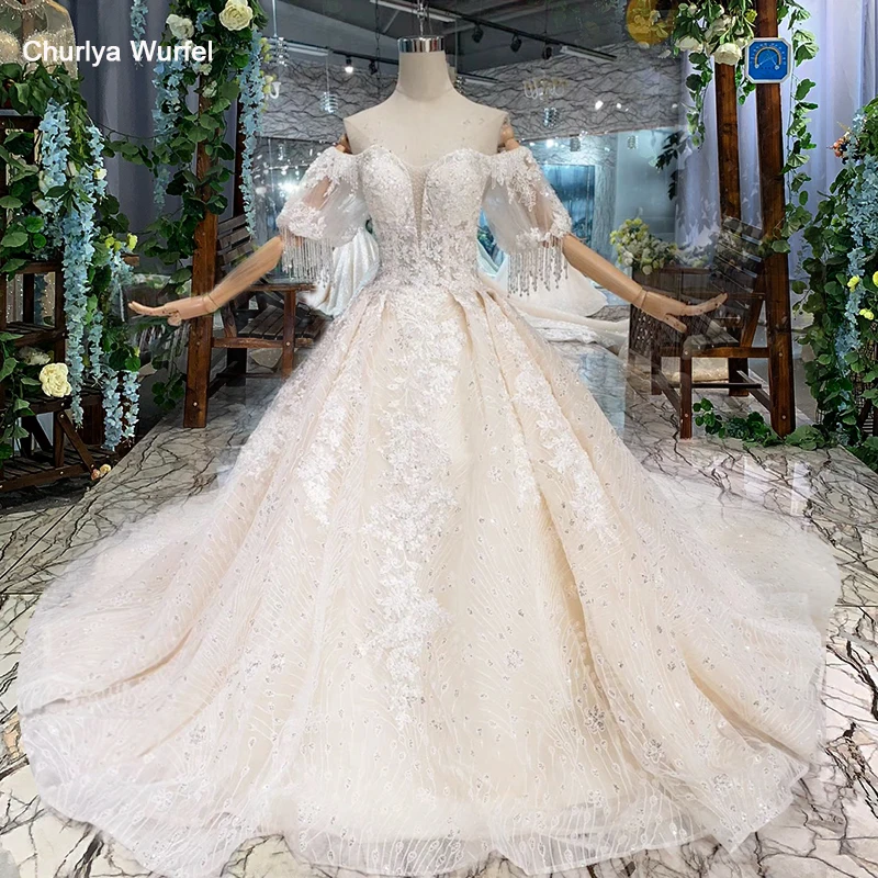 HTL205 миниатюрные Свадебные платья boho Милая кисточка с пышными короткими рукавами