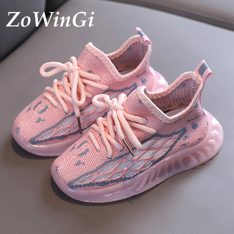 

Кроссовки детские для бега, дышащие сетчатые, модная повседневная спортивная обувь для малышей, для мальчиков и девочек, размеры 21-30