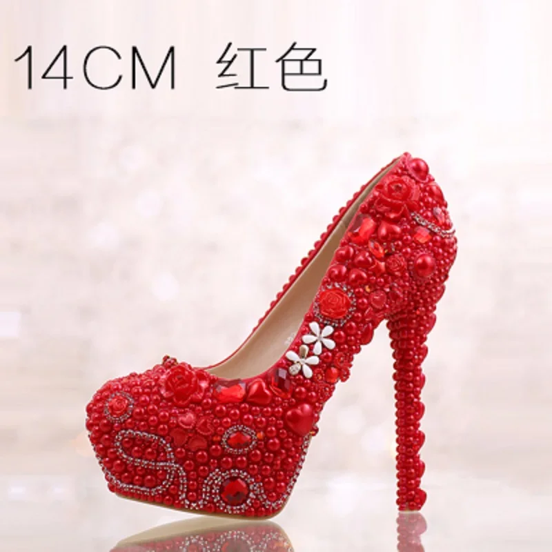 Новинка 2019 года сезон весна осень свадебные туфли с жемчужинами и стразами белые