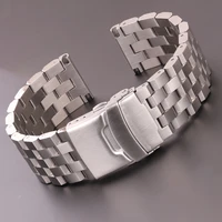 for stainless steel watch strap bracelet 18mm 20mm 22mm 24mm women men solid metal brushed watch band for gear s3 watch