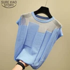 Блузка женская трикотажная из вискозы, с коротким рукавом, 2021 50