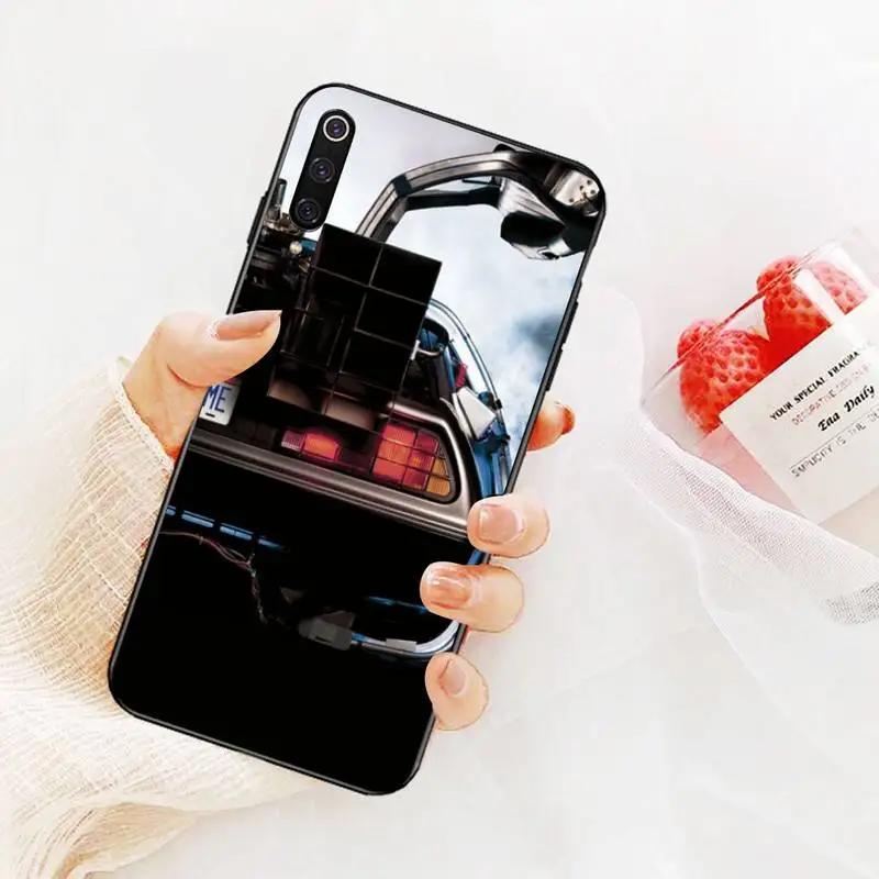 

HPCHCJHM Back to the Future DeLorean Time Machine Soft black Phone Case for Xiaomi Mi9 9SE 8SE Pocophone F1 Mi8 Lite