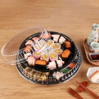 35cm wholesale blister plastic disposable takeout sushi tray with clear lid