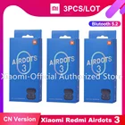Оригинальные беспроводные наушники Xiaomi Redmi AirDots 3 шт.лот, Bluetooth наушники с функцией адаптации, стерео, бас, с микрофоном, TWS-наушники