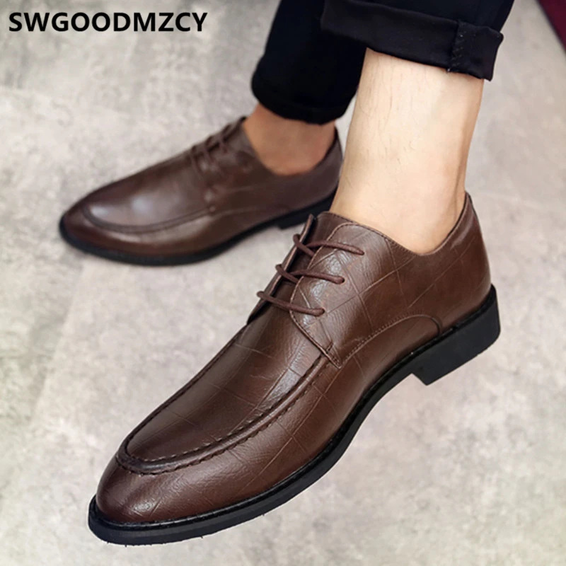 Туфли мужские в деловом стиле оксфорды кожаные вечерние Loaferso официальная обувь