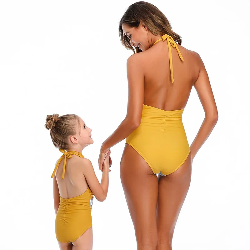 Женская одежда для маленьких девочек новинка 2020 летнее бикини с открытой спиной