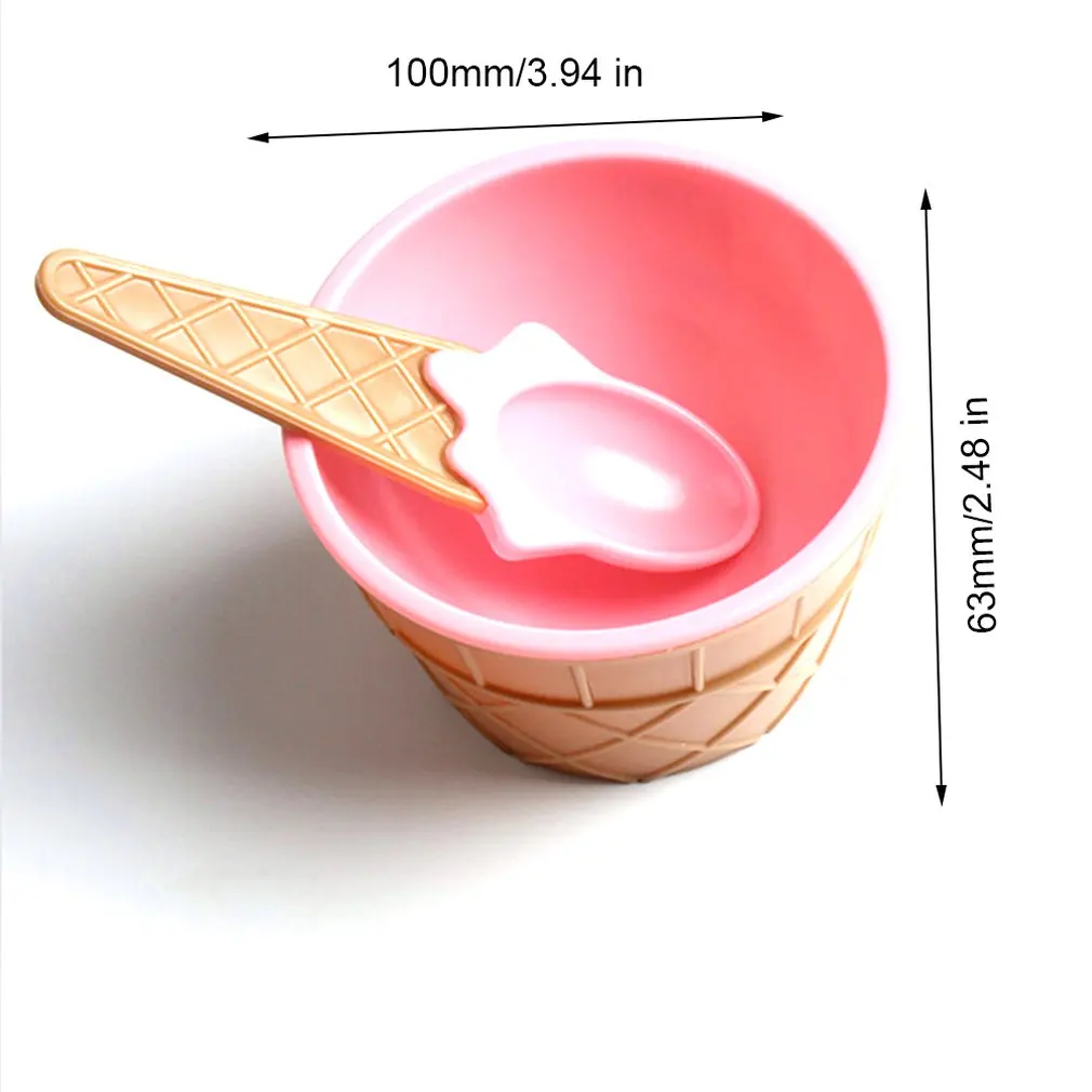 

Slime Bowl Box Spoon Fluffy Containers DIY Kit Accessories Children Clay Bowl Toys Kids Food Play Ice Cream Bowl