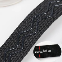 white black antiskid elastic band spandex belt trim sewingribbon clothes flex sewing material for skirt trouse bras underwear