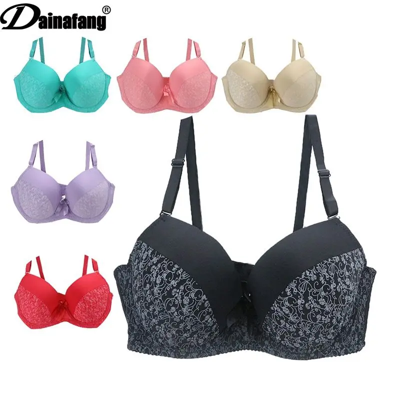 DaiNaFang Plus Size Lingerie Big Underwear D DD DDD E F Cup Unlined Women Basic Full Coverage Underwire Support BH