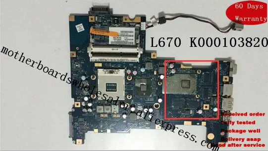Материнская плата Placa Mae для Toshiba L670 L675 K000103820 NALAA протестирована на LA-6042P |