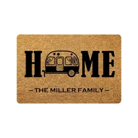 personalized your family name door mat camping trailer sign summer travel doormat non slip indoor outdoor floor mat entrance rug