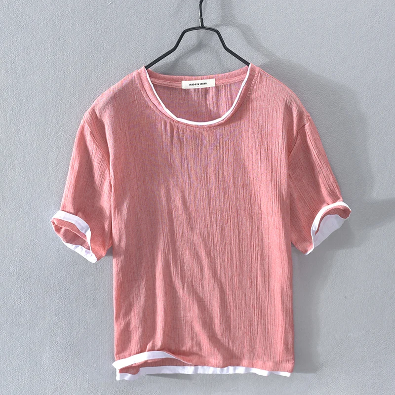 Футболка мужская с коротким рукавом дизайнерская модная тенниска из хлопка и