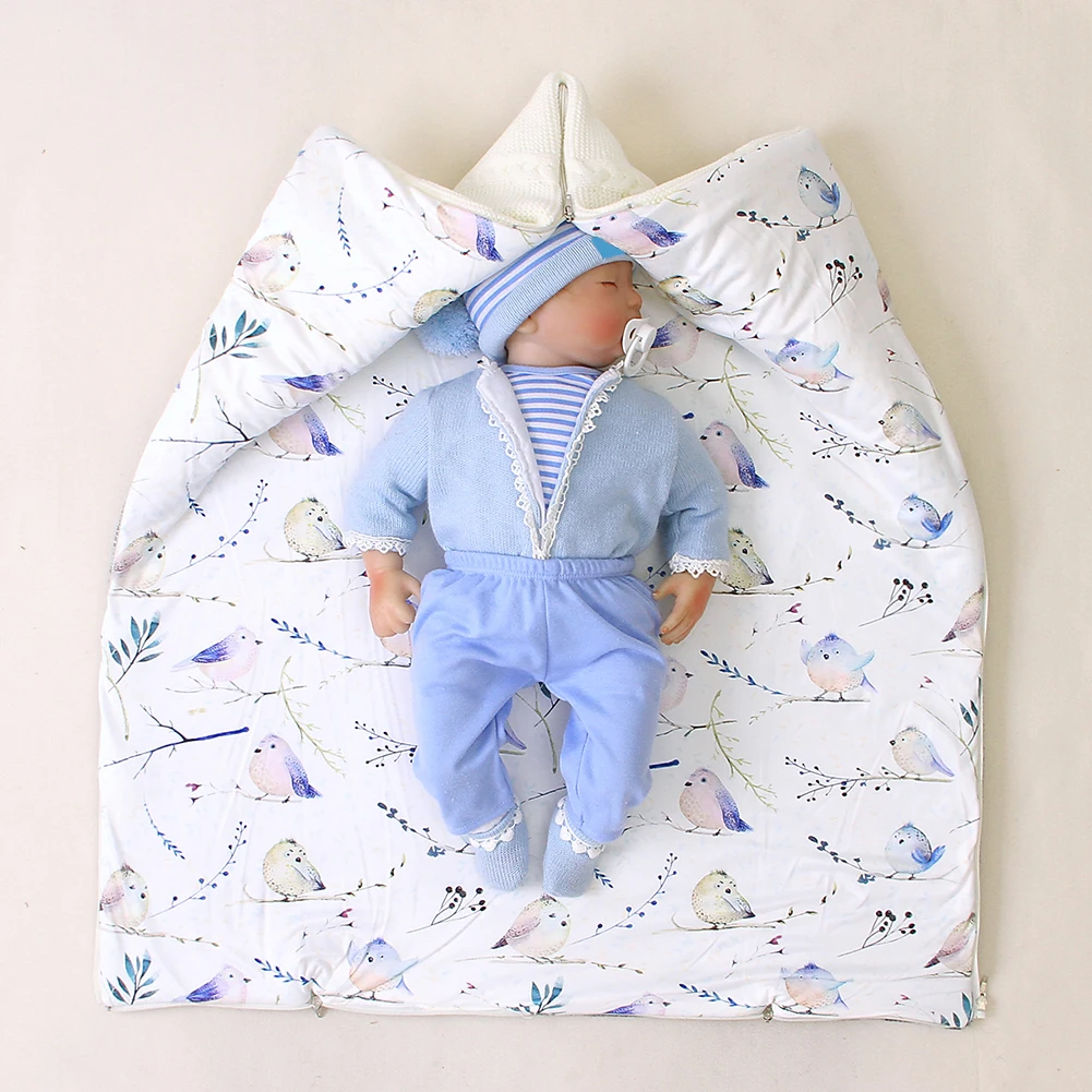 Sleeping Bags Infant Wrap Baby blanket wrapping Swaddle Blankets Winter Warm Stroller Bedding Kids Sleep Sack for Newborn | Мать и