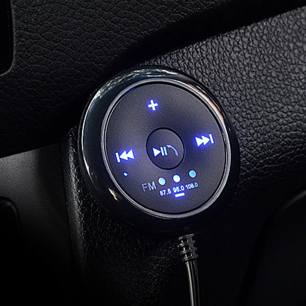 Беспроводной Bluetooth Hands-free автомобильный комплект fm-передатчик музыкальный приемник модулятор адаптер светодиодный автомобильный AUX динамик USB мощность