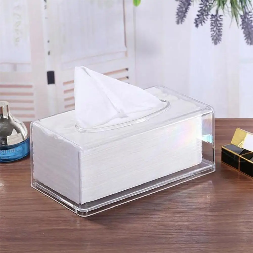 

Car Tissue Box Acrylic Fashion Transparent Square Tissue Case Tissue Holder Paper Storage Box Car Ornaments Car Decor