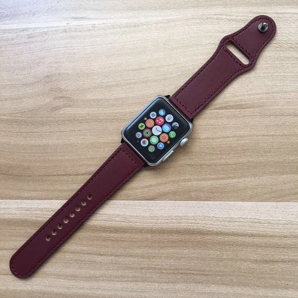 Ремешок для apple watch ремешок из натуральной Кожаный ремешок 42 мм, 38 мм, ремешок для наручных часов iwatch, Версия 44 мм 40 мм 5/4/3/2/1 браслет аксессуары