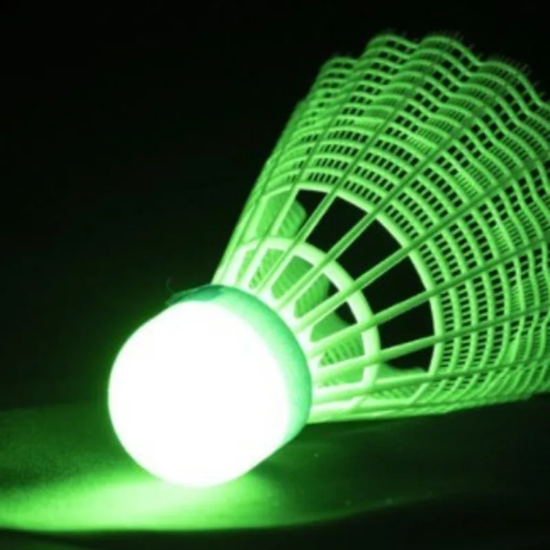 4PCS Badminton Dark Night Colorful LED Lighting Sport Badminton Shuttlecocks Outdoor Spot Shuttle Cock Badminton Steering Wheel