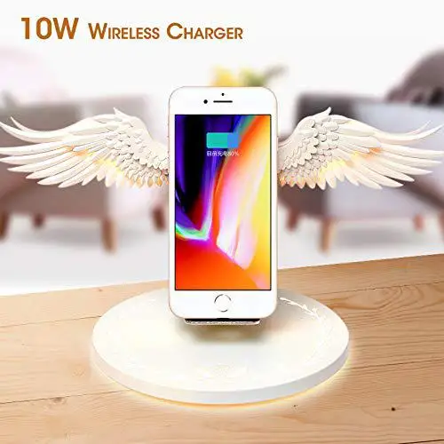 Angel Wings Qi Беспроводная зарядная док-станция 10 Вт 3,0 быстрое зарядное устройство Тип C для iPhone X XR 8 Plus Smasung S9 S10 Plus для huawei