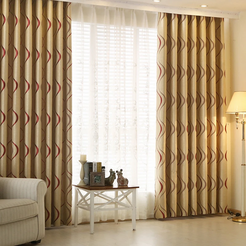 Роскошные волнистые полосатые занавески LISM s для спальни окна гостиной плотные