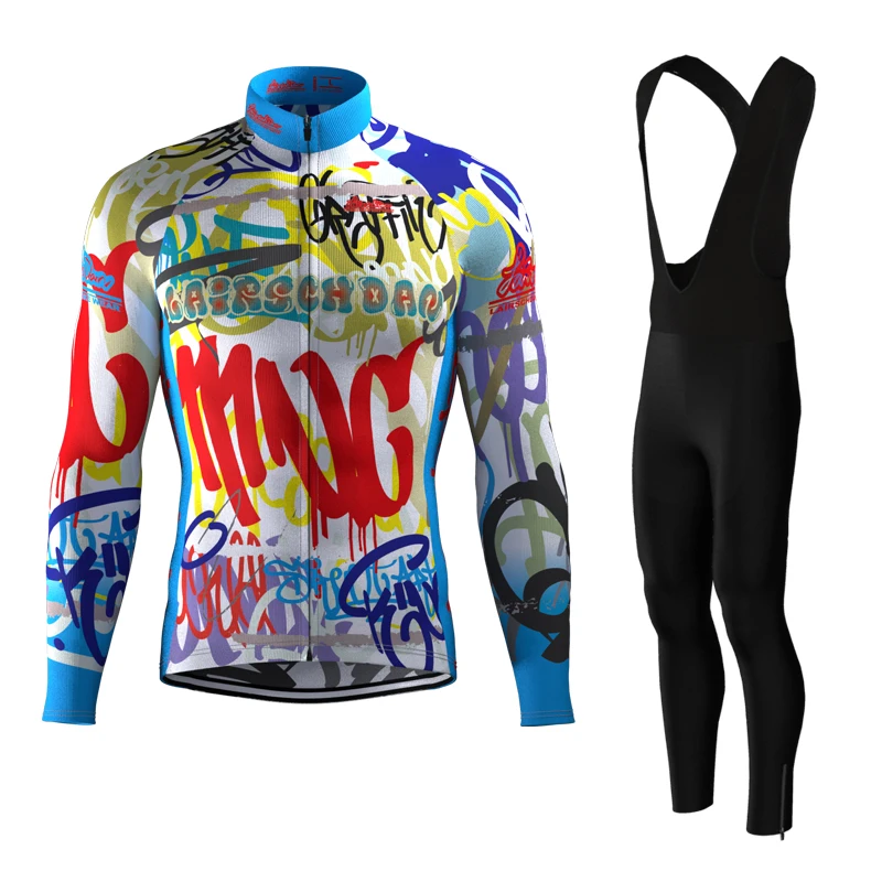 Комплект велосипедной одежды LairschDan длинный осенний комплект из Джерси с длинным