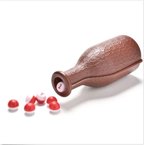 Келли пул Настольный шейкер бутылка + пластиковые мраморные таблетки номер 1-16