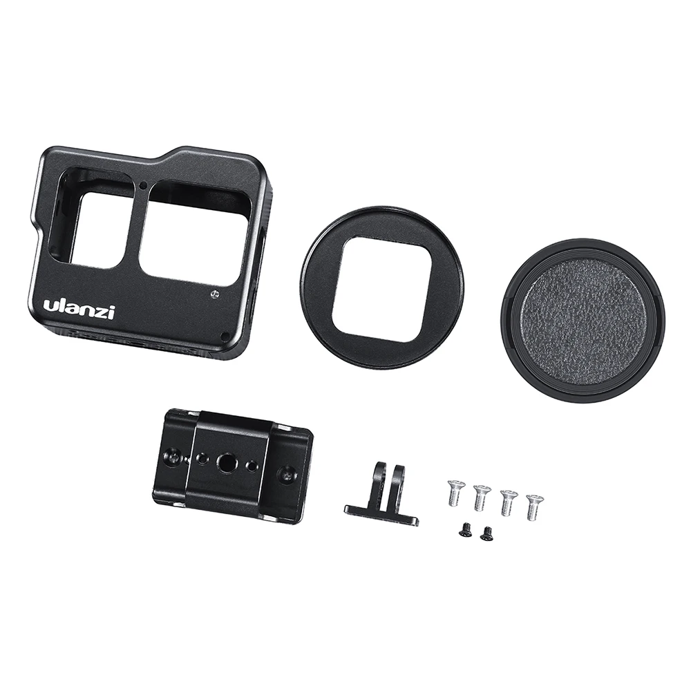 

ULANZI Camera Cage with 2 Cold Shoes 52mm Filter Interface for GoPro Hero 7/6/5 Camera Photography Camera Cage