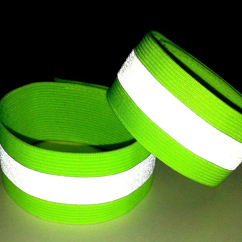 2PCS Reflective Safety Belt Adjustable Wrist Leg Ankle Shoulder Warning Bracelet Wristband Night Running Armband | Безопасность и