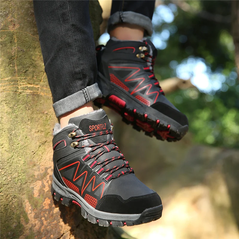 Humtto Для мужчин водонепроницаемые туристические ботинки большие Размеры мужские