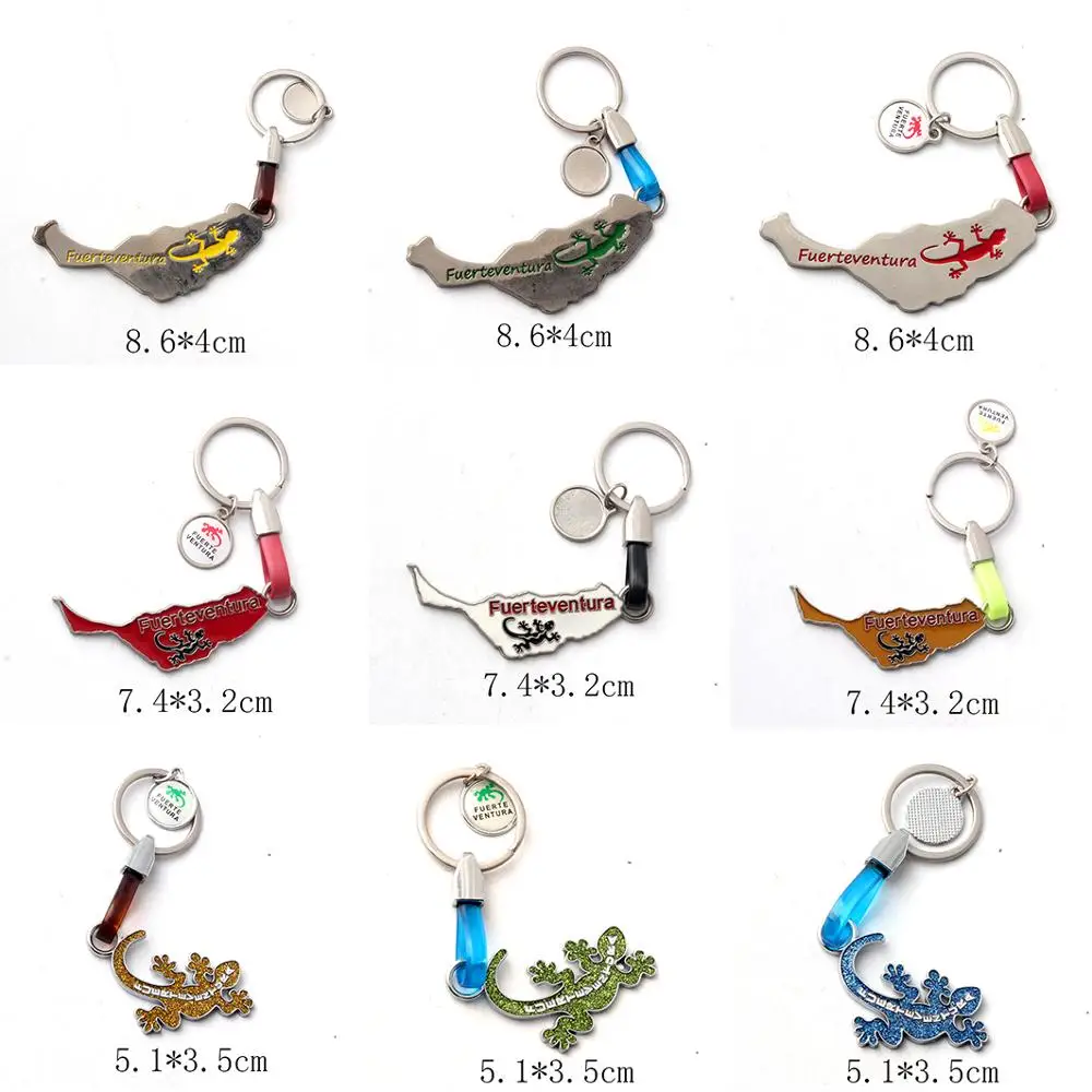 Fuerteventura, Испания, брелок с ящерицей, хит, игра, брелок, металлический держатель для ключей, для подарка, брелок, ювелирное изделие для автомобилей Fuerteventura, Испания, брелок с ящерицей, хит, игра, брелок, металлический держатель для ключей, для подарка, брелок, ювелирное изделие для автомобилей