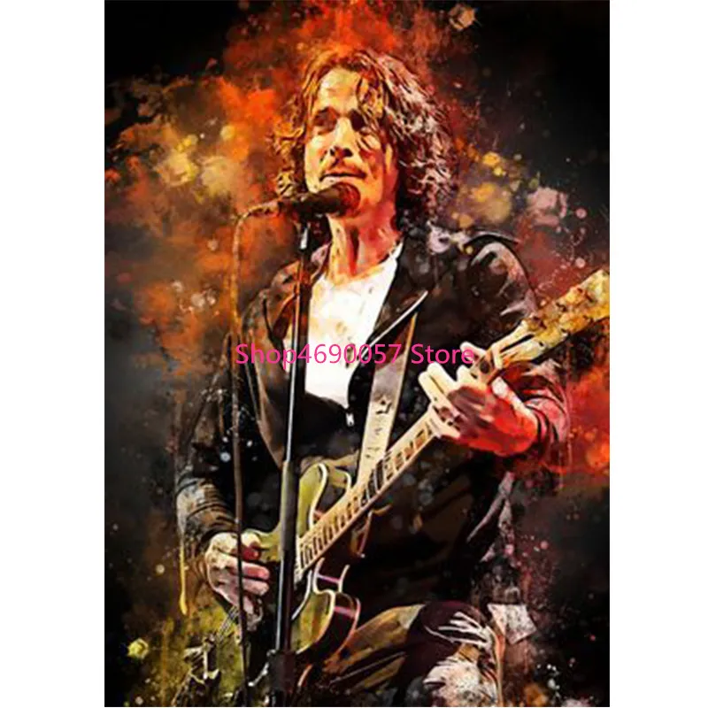 

5D DIY Diamond Painting Rock Guitar Singers Chris Cornell Diamond Mosaic Embroidery Cross Stitch Kits Art Home Decoration
