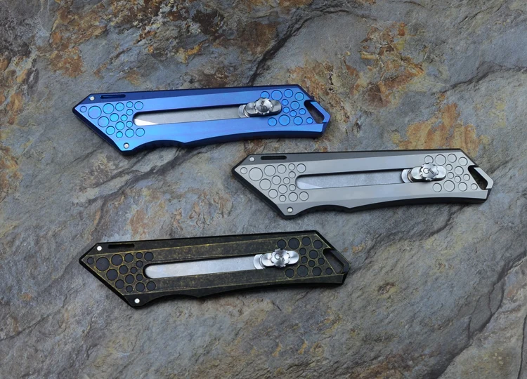 9 TiEDC оригинальный Papier tasche messer Titan Griff Tirek edelstahl klinge Rebschnitt Открытый Отдых jagd EDC werkzeuge |
