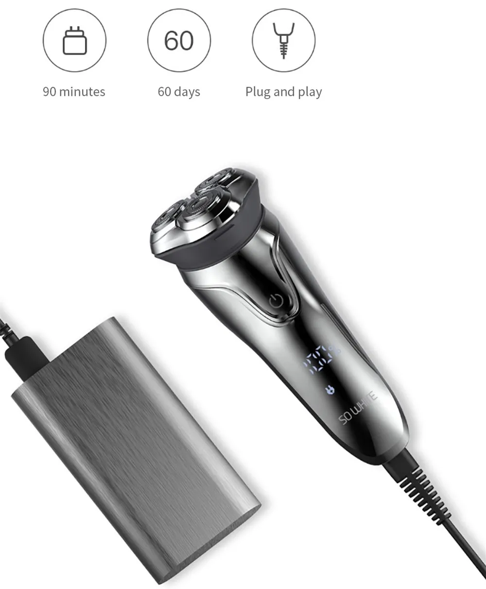 Новейшая электрическая бритва pinjing 3D Smart Control USB зарядка блокирующая защита IPX7