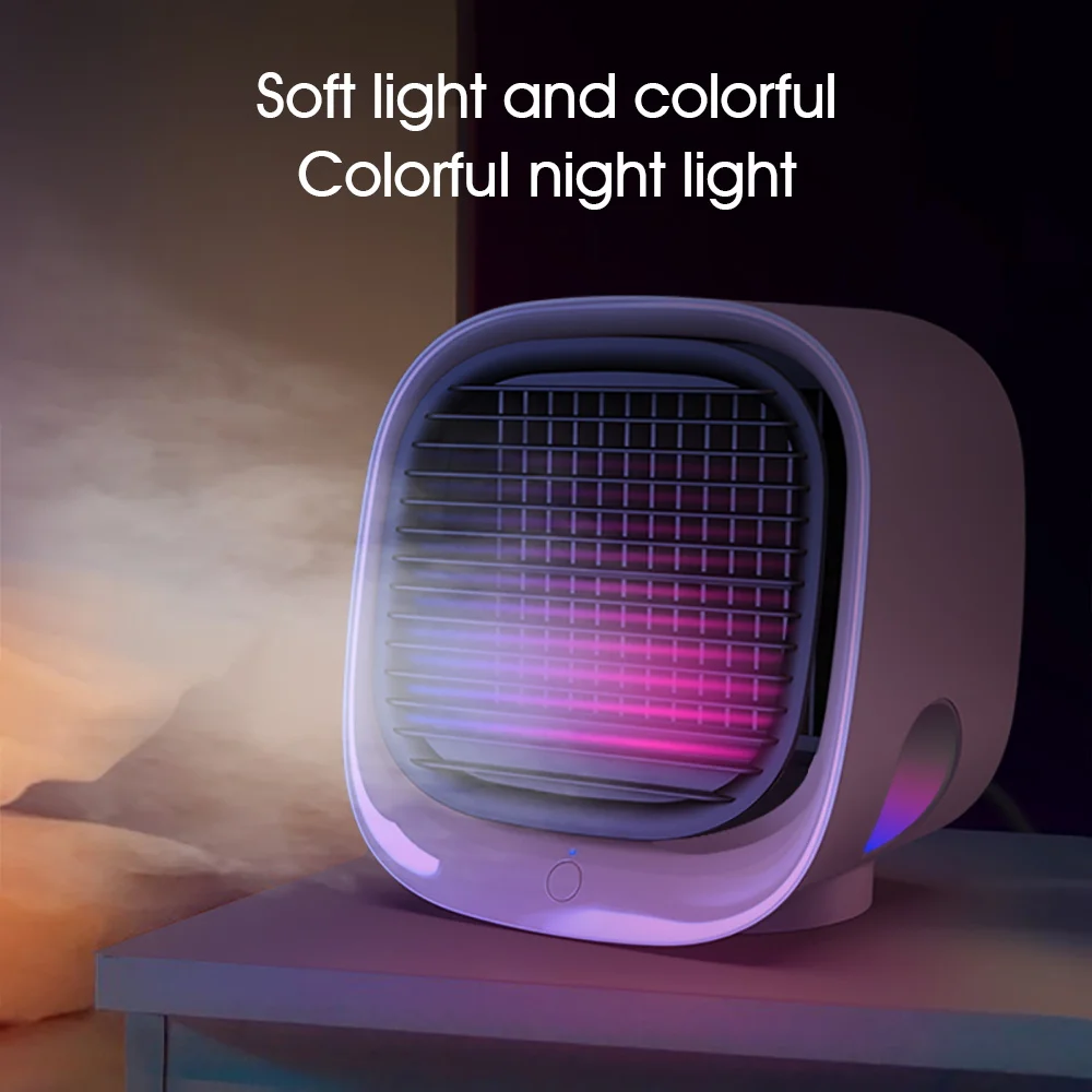 

5V Mini Portable Air Conditioner Multi-function Humidifier Purifier USB Desktop Air Cooler Fan with Water Tank Home