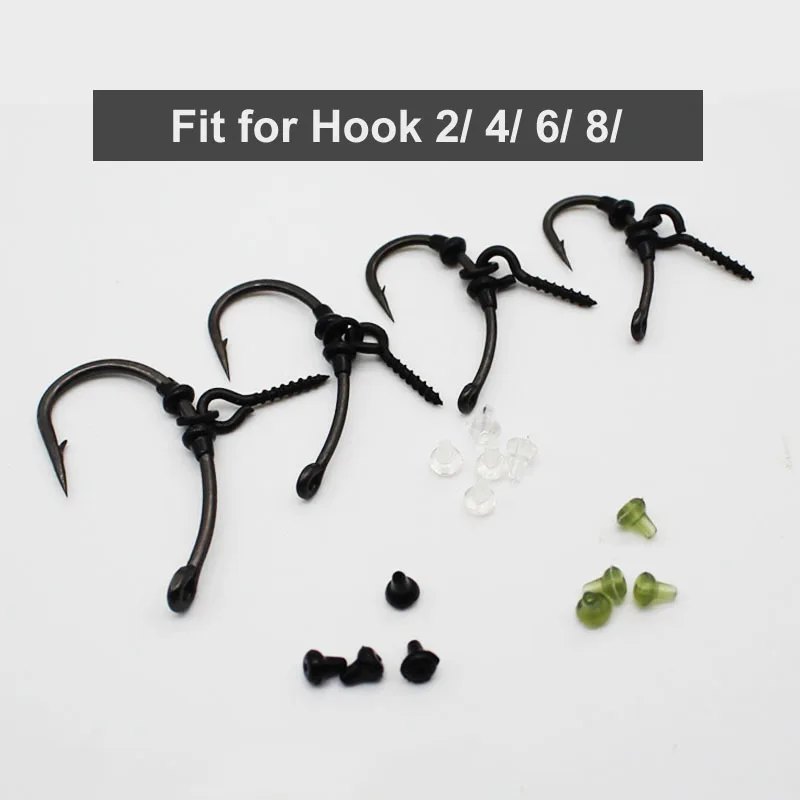 100PCS Carp Fishing Hook Stops Rig Stopers Rubber Beads Sliding Stop for Hair Tackle Accessories | Спорт и развлечения