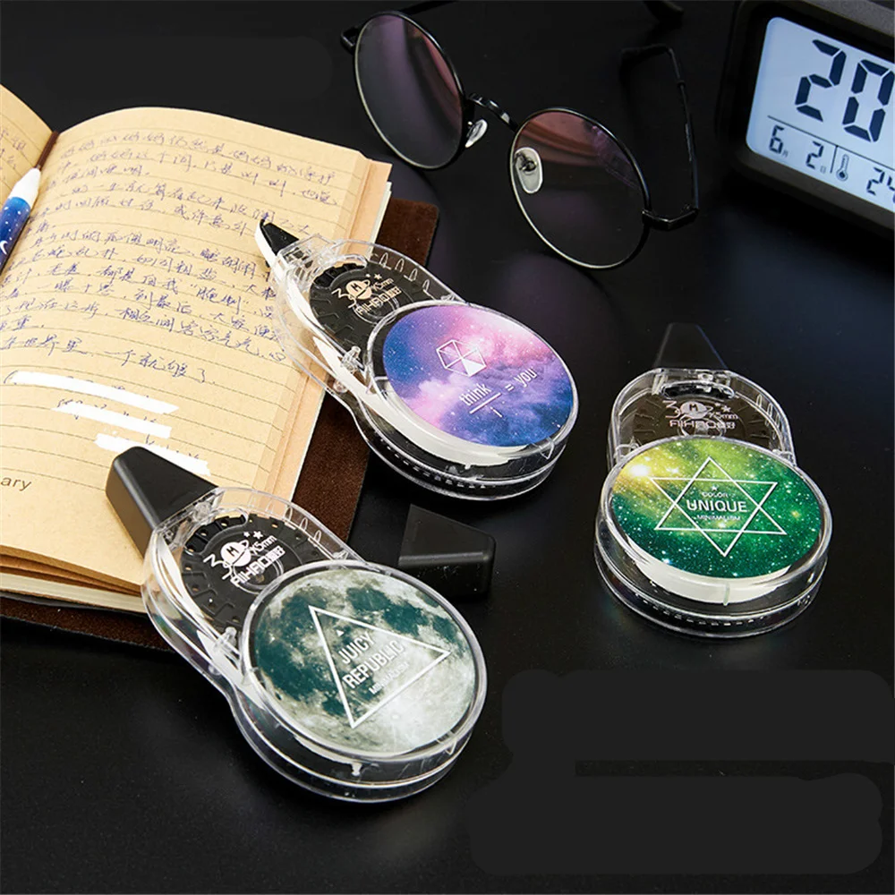 

Coloffice kwaii Universe and Star Специальный рисунок 30 м ролик длинный белый стикер коррекция лента студент, школа, офис, поставки