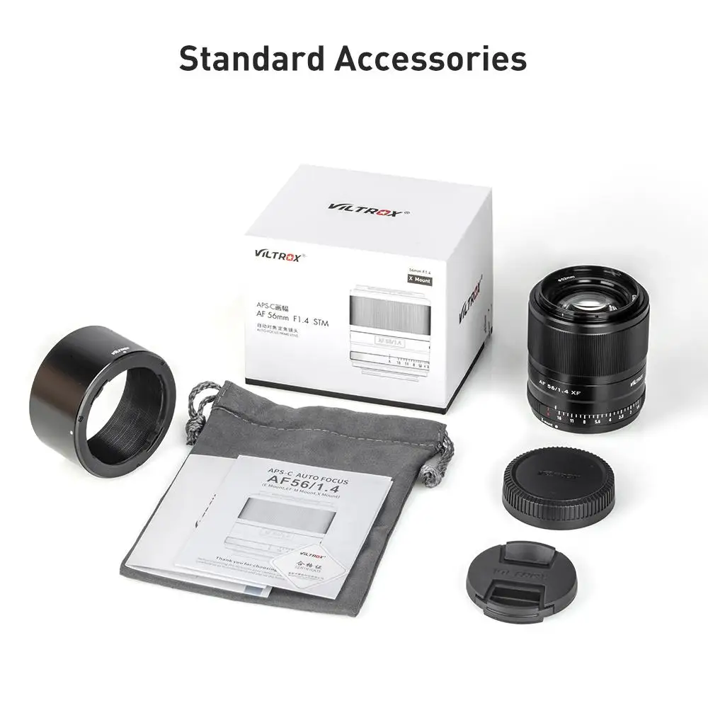 Объектив Viltrox 56 мм F1.4 XF для фотоаппаратов Fuji X mount с большой апертурой AF портретный