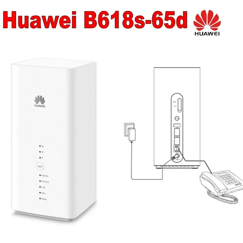

Huawei-модем B618 B618S-65D Cat11 600 Мбит/с 4 аппарат не привязан к оператору сотовой связи, поддержка FDD B1/3/5/7/8/28