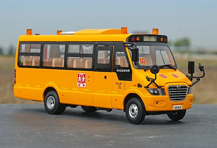 Оригинальная фабрика 1:32 Высококачественная модель школьного автобуса Higer под