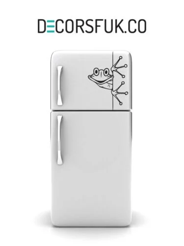 

For Frog Fridge Stickers on black vinyl A4 size - kitchen stickers