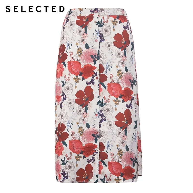 Выбранная летняя юбка средней длины с принтом и высокой посадкой S | 41924C522 Женская