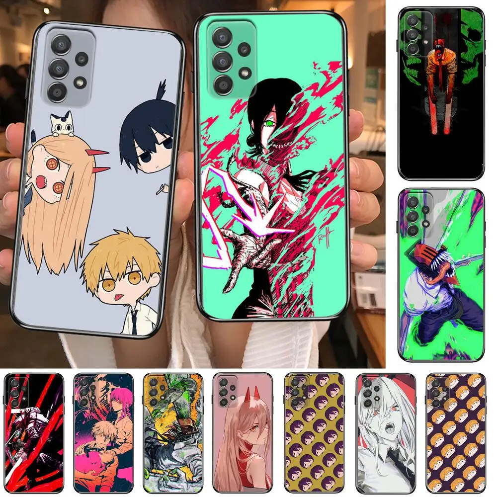 

chainsaw man Phone Case Hull For Samsung Galaxy A70 A50 A51 A71 A52 A40 A30 A31 A90 A20E 5G S Black Shell Art Cell Cove