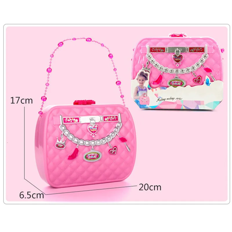 Baby Girl Makeup Set Toys Dress up Game Cosmetic Bag Beauty Salon Toy Makeup Tool Set Recommend Age Model Number Certification