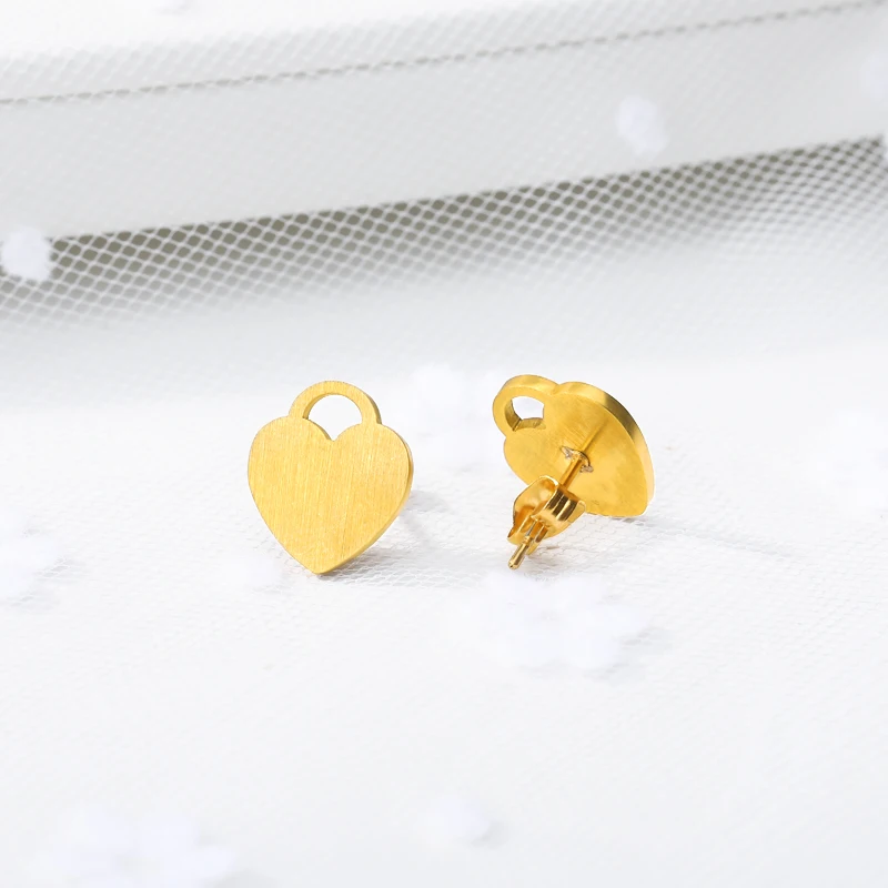 Милые серьги-гвоздики в виде крошечного сердца для женщин модные ювелирные