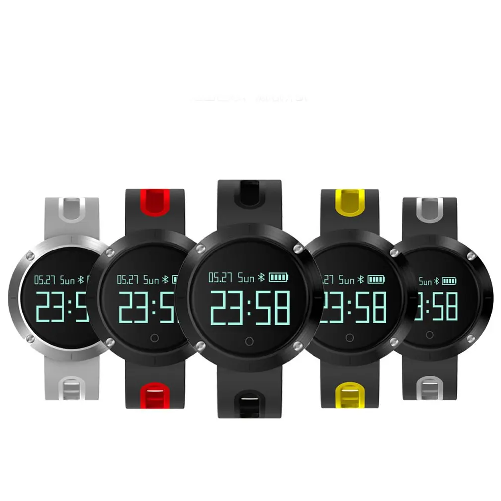 

Smart Bracelet DM58 Bluetooth Smart Heart Rate Blood Pressure Bracelet IP68 Swimming Wear Support Information Reminder